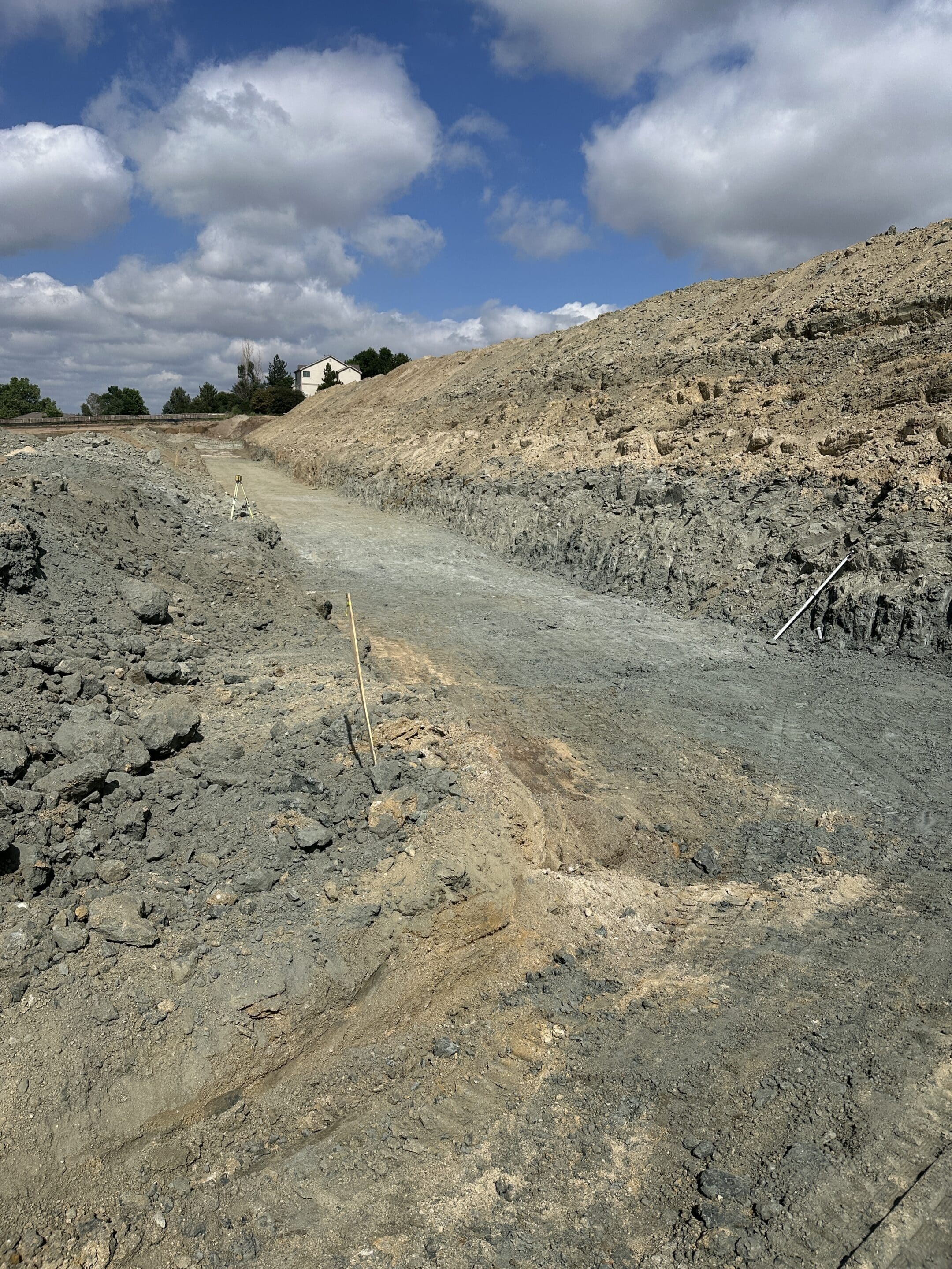  Excavator digging on a construction site
